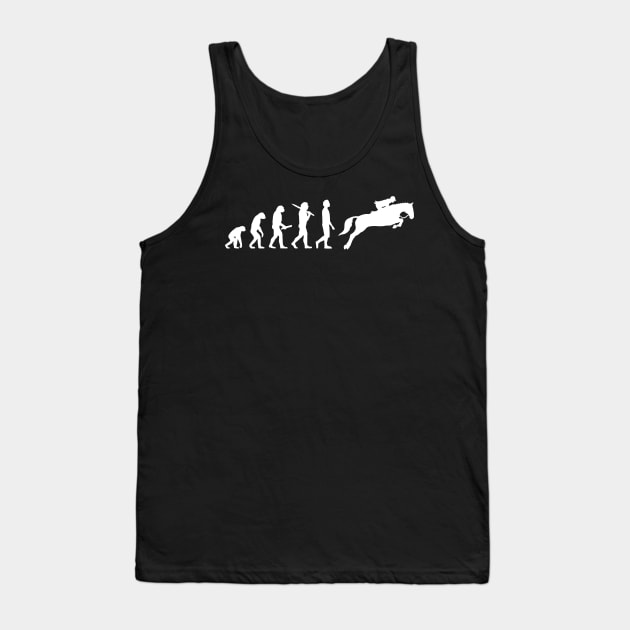 Funny Horse Riding Evolution Gift For Riders Tank Top by OceanRadar
